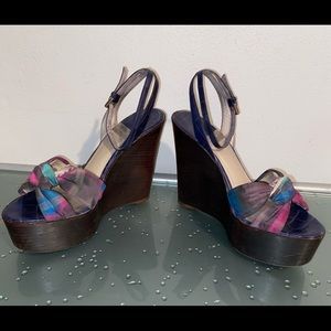 BALDAN VENEZIA Platform Wedge Sandals Size 38 7.5